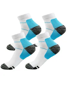 2Pairs Compression Socks Plantar Fasciitis for Women Men - 15-20MMHg Best for Athletic,Support,Flight Travel,Nurses,Hiking, multi color