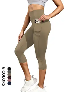 Women's Capri Pants with Pockets, High Waist Design, Super Soft Fabric, Ideal for Workouts & Casual Wear, Comfortable All-Day Use