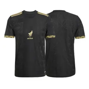 2026–27 Gold Cup Mexico Home Black & Gold Soccer Jersey | Quick-Dry Breathable Short Sleeve Fan Shirt