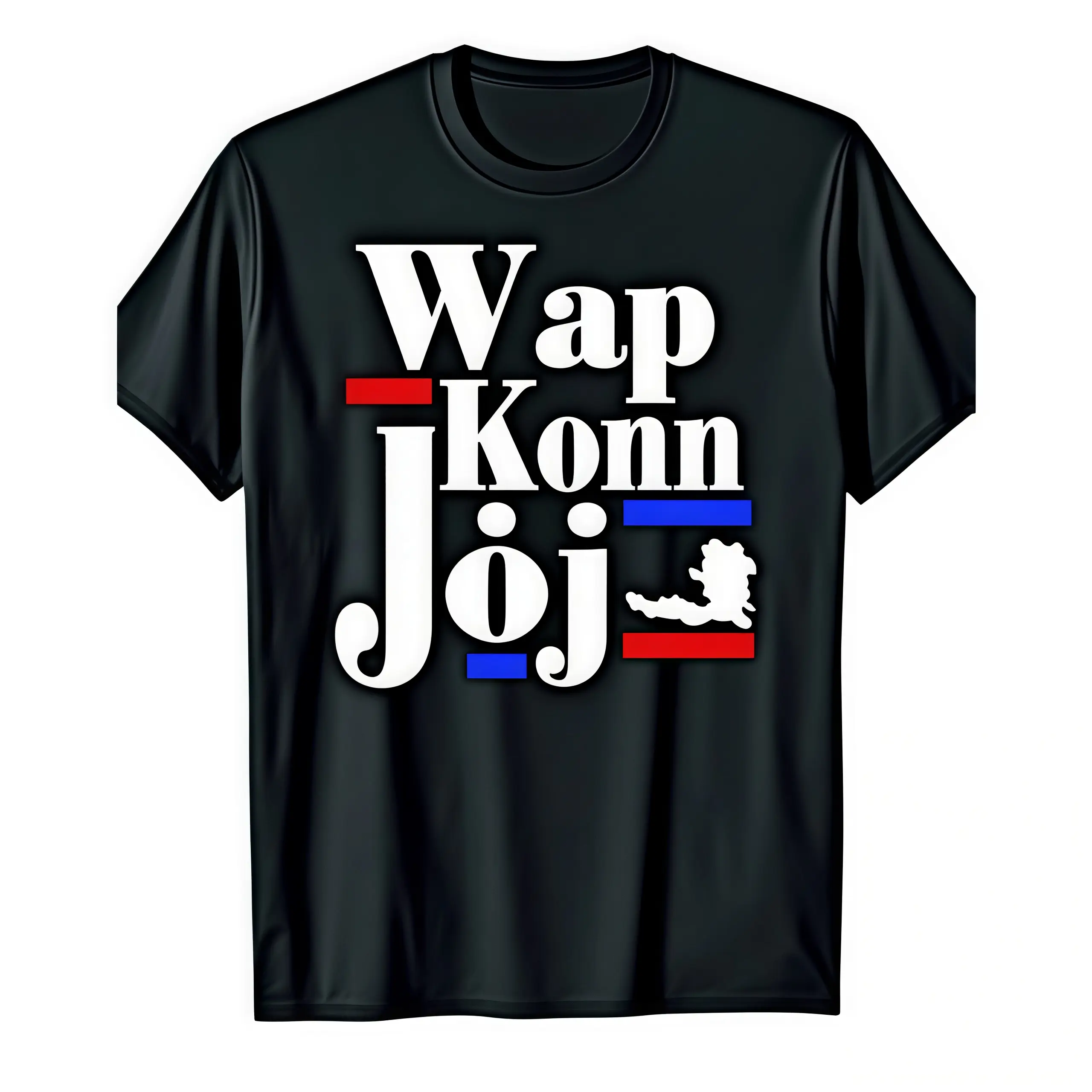 Men's Short Sleeve T-Shirt with "Wap Konn Jòj" Haitian Pride Graphic, Classic Round Neck Streetwear in Soft Breathable Fabric