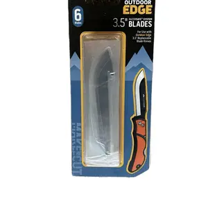 OUTDOOR EDGE 3.5" RazorSafe Replacement Knife Blades, 6 Pieces