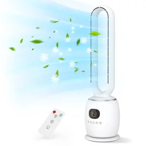 Summervibes TMWINGS Bladeless Tower Fan, Quiet Oscillating Floor Fan & Air Circulator, 3 Speeds, No Blade – 12H Timer, Natural/Sleep Modes, Slim Design, Energy-Saving, Safe for Kids & Pets, for Bedroom Living Room Office