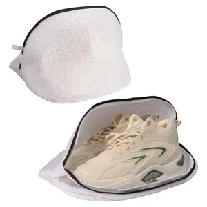 LMMAKE Durable Mesh Laundry Bag for Shoes & Sneakers Strong Polyester Material with Secure Zipper Closure Machine Washable for Travel & Home Use Protects Lingerie & Stockings