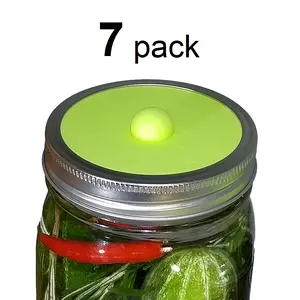 Premium Presents. Maintenance free airlock waterless fermentation lids for wide mouth mason jars. Make Sauerkraut, Kimchi, Pickles, any fermented vegetable probiotic foods. BPA free, mold free, dishwasher safe.