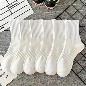 12 Pairs women's solid color ribbed socks comfortable breathable mid calf length stylish long tube designs perfect for daily casual wear