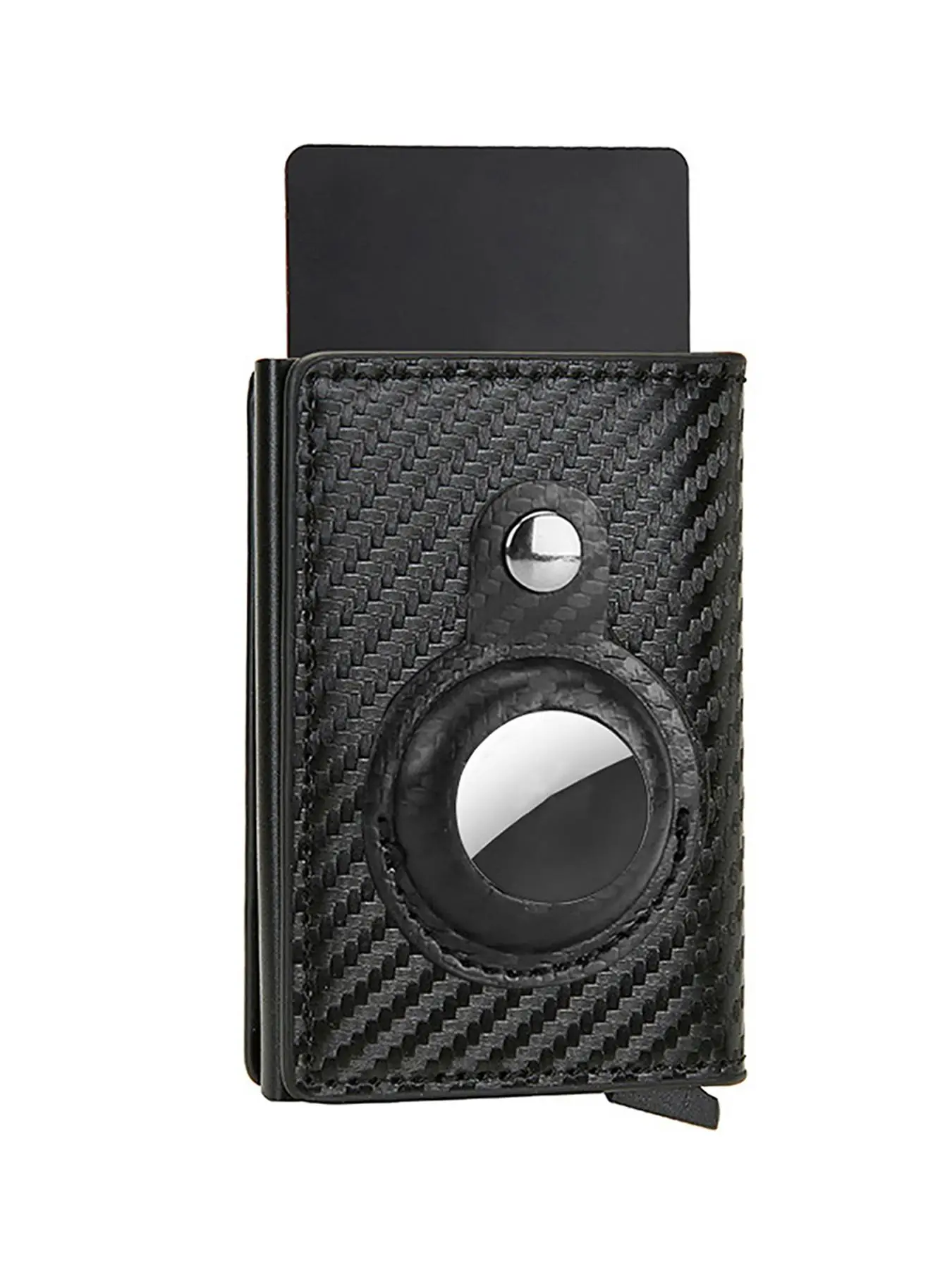 Men's Business Fashion Trifold Carbon Fiber Wallet with Card Slots, Plain Color Large Capacity Wallet with Zipper Card Holder, Casual Trendy Wallet fo