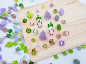 [US Shop Exclusive] Pure Liuli - Elegant & Sparkling Charms for DIY Jewelry & Accessories Red Beads