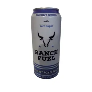 Ranch Fuel Energy Drink Blueberry Pomegranate 16 Ounce Can Beverage Sport