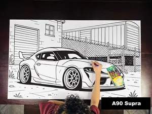 A90 Supra Table Size Coloring Sheet