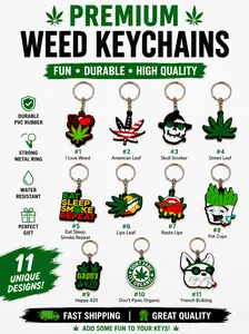 Novelty Rubber Leaf Keychains for Bags, Keys & Accessories