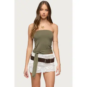 Gilly Tie Waist Strapless Top