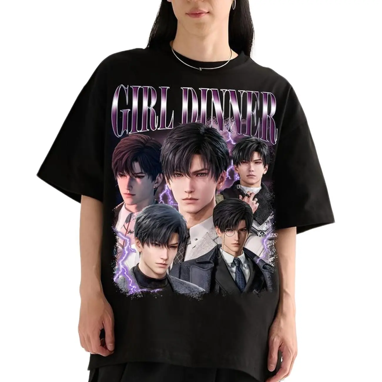Love And Deepspace Zaye Girl Dinner Retro T-Shirt, Fabric Womenswear Tops Underwear, Gift For Fan
