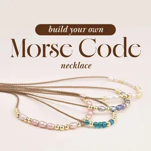 Morse Code Custom Necklace | Build Your Own