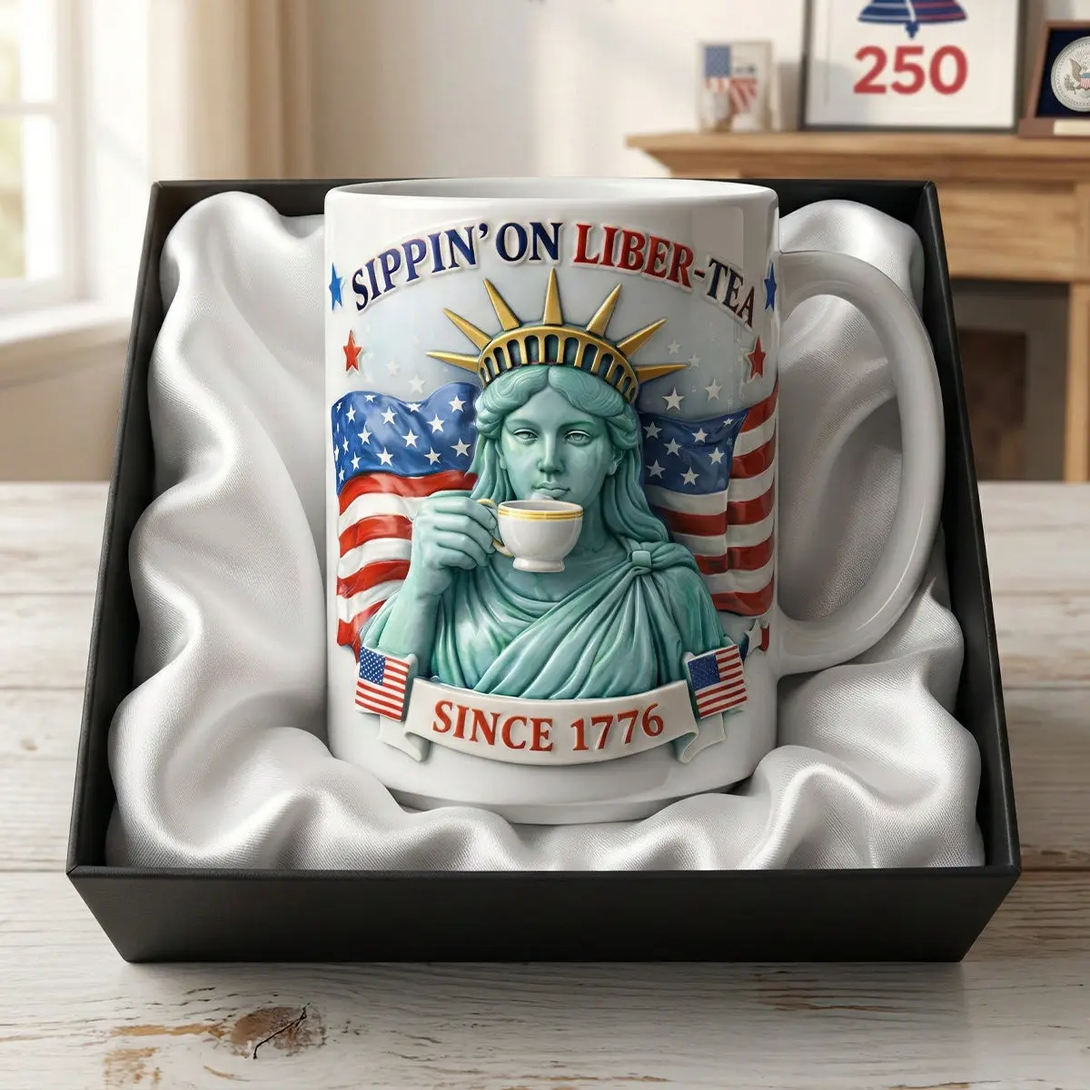 Personalized Sippin' On Liber-Tea Statue Of Liberty Mug, Custom Name ...