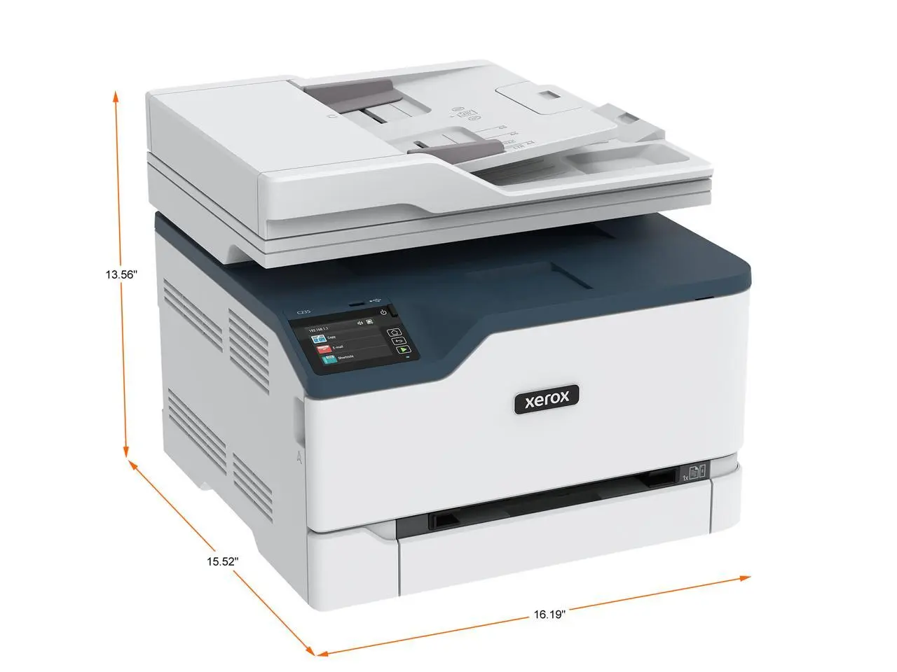 Xerox C235/DNI - Multifunction printer - color - laser - Letter A (216 x 279 mm)/A4 (210 x 297 mm) (original) - A4/Legal (media) - up to 24 ppm (printing) - 250 sheets - 33.6 Kbps- USB 2.0, LAN, Wi-Fi