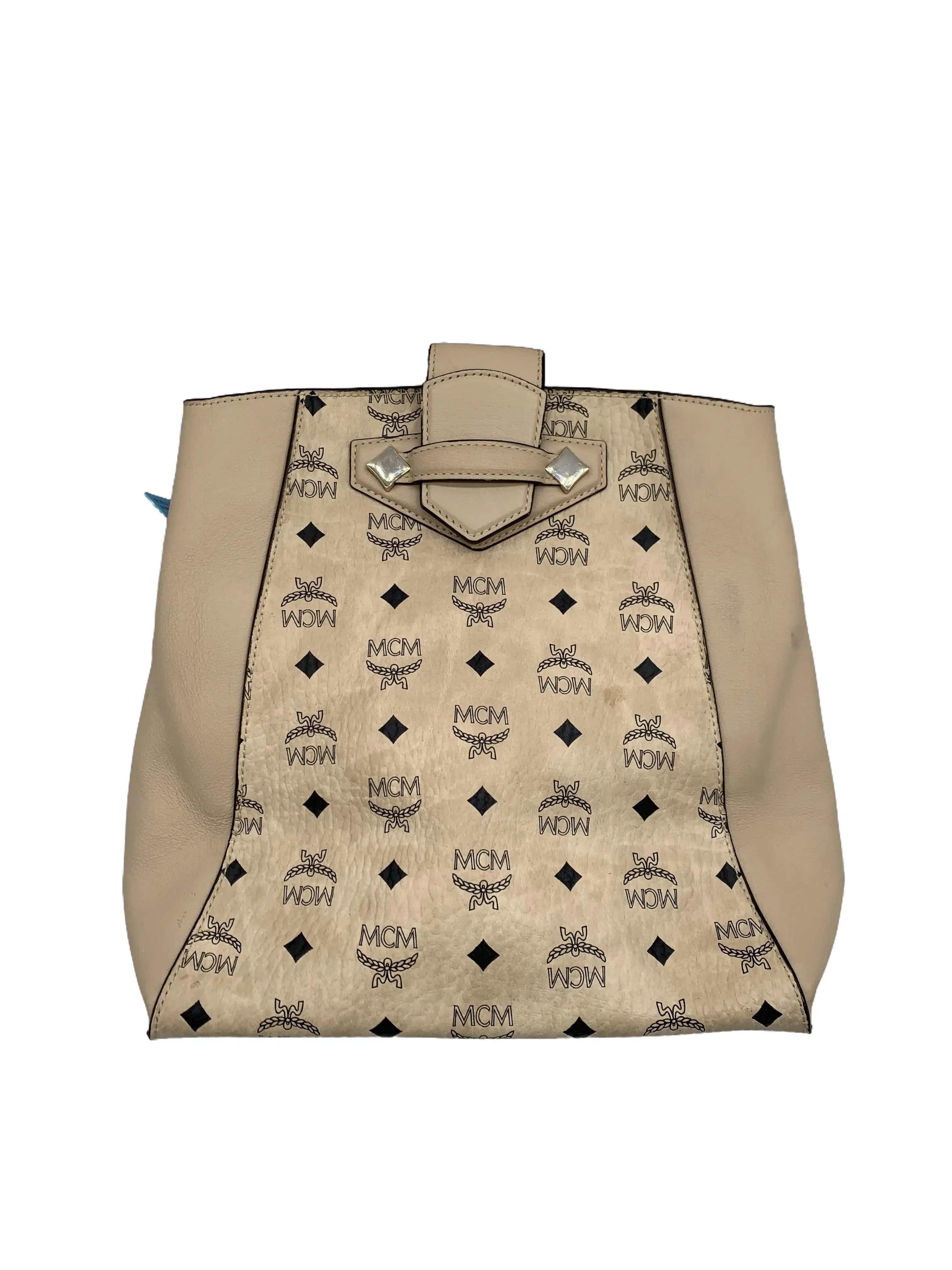 Pre-owned MCM Visetos Leather Trim Tote Bag/AR01614035/4035