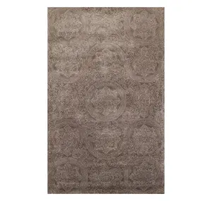 5' x 8' Handmade 100% Wool Patterned Transitional Oriental Area Rug Brown