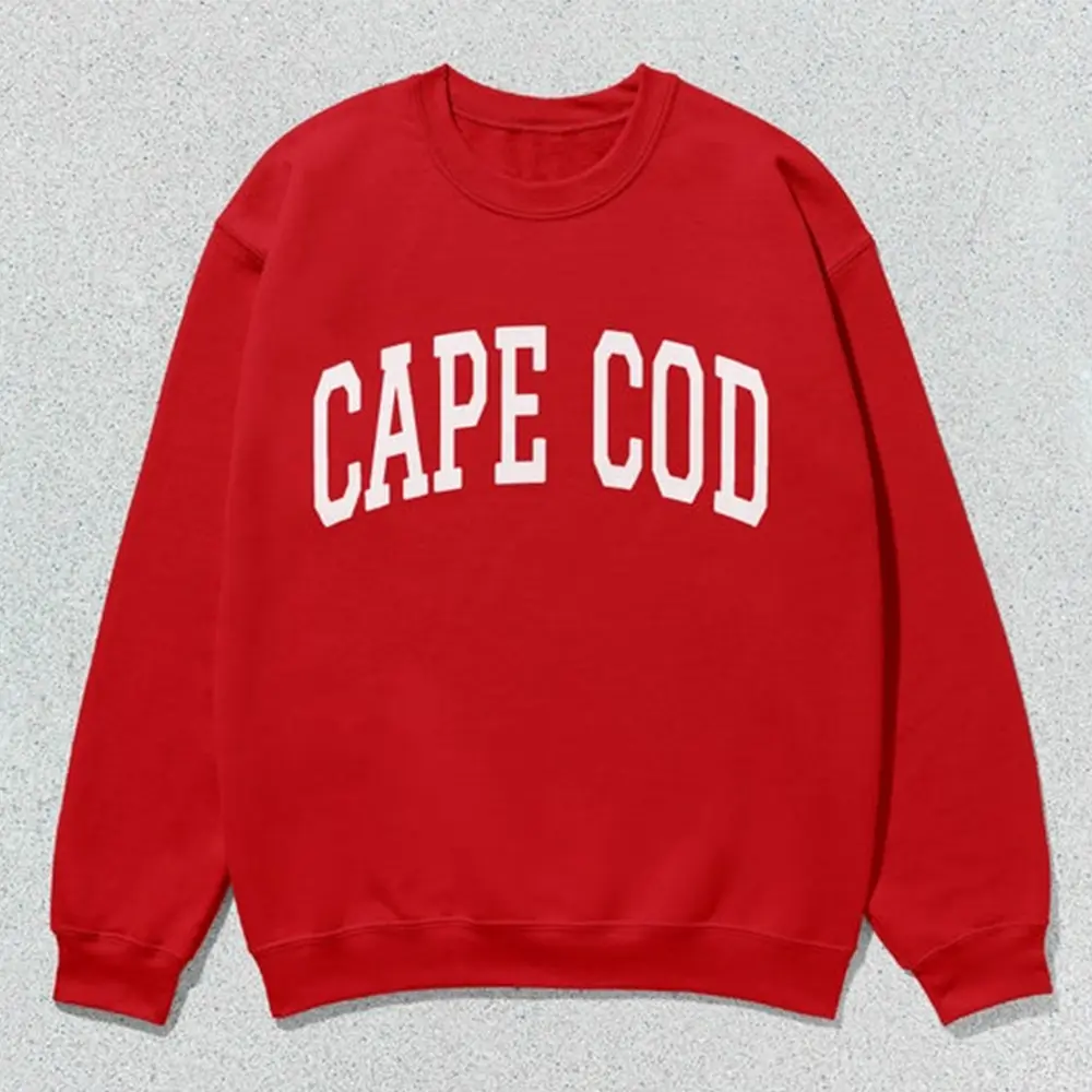 Cape Cod Sweatshirt, Massachusetts Collegiate Crewneck, Preppy East Coast Pullover, Unisex Cape Cod Gift, Trendy Coastal Travel Sweater