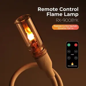 USB Flame Simulation Night Light – Remote Control, Dynamic LED Ambient Lighting