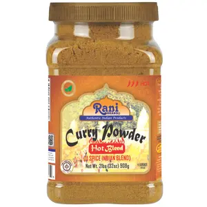 Rani Curry Powder Hot (11-Spice Authentic Indian Blend) 32oz (2lbs) 908g PET Jar ~ All Natural | Salt-Free | Vegan | No Colors | Kosher | Gluten Friendly