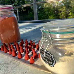 Red sandalwood all-natural incense cones