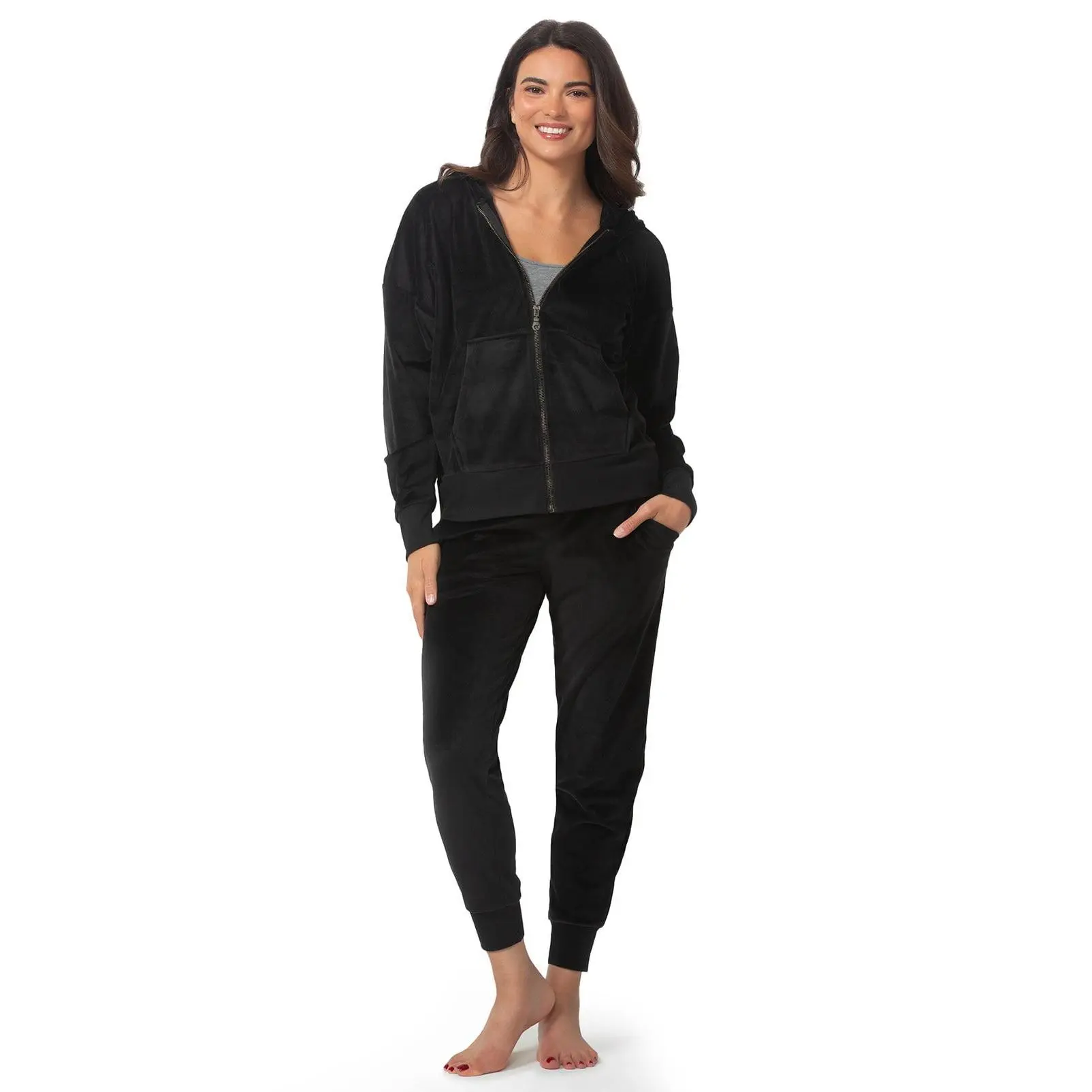 Luxe Velour Zip Hoodie and Jogger Set