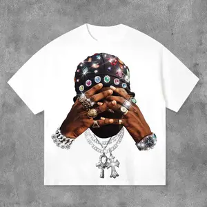 Fashion Diamond Print Short Sleeve T-Shirt, Cotton Casual Crew Neck Menswear Tshirt Crewneck, T-Shirt For Unisex , Gift For Men Top Underwear