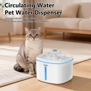 Cat Water Fountain, Stainless Steel Pet Water Fountain for Cats Inside, 4 Filters&Ultra-Quiet Pump, 2.5L/84.54oz Automatic Dog Dispenser Water Bowl, Multiple Pets Water Fountain Square