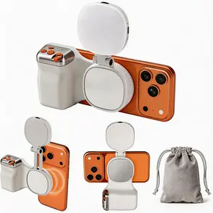 Magnetic phone Camera Grip,  Multifunctional Compact Fun Shot Magnetic Camera Grip & Selfie Light for iPhone & Android with Wireless Shutter Button, Creator Kit for TikTok/Selfies/Photography/Video