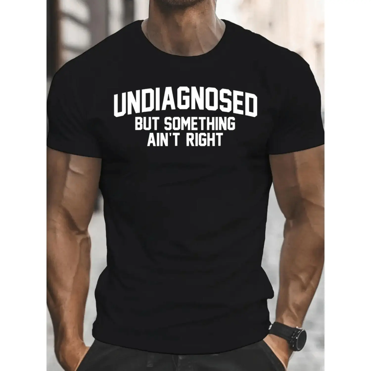 Fun Graphic T-Shirt For Men Plus Size Casual Short Sleeve Round Neck Summer Comfort Playful Design Everyday Wear Soft Fabric Relaxed Fit