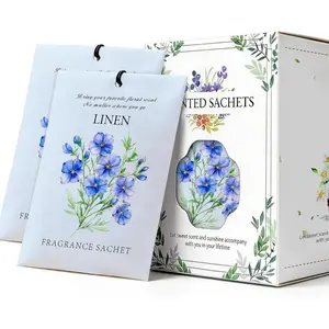 Linen Scented Sachet Bags - 12 Pack Drawer & Closet Freshener, Long Lasting Odor  for Wardrobes,  & Storage,   Air Freshener Sachets