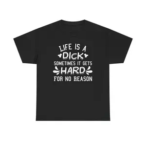 Hard For No Reason Unisex Heavy Cotton Tee - Funny Shirt - Dad Joke - Gift for Men and Women