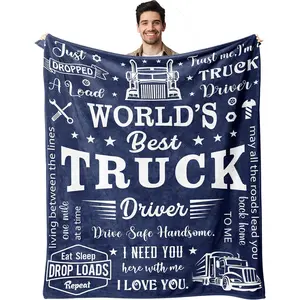 Truck Driver Gifts for Men Blanket 60” X 50”, Best Gifts for Truck Drivers, Gifts for Truck Drivers Men, Trucker Gifts, Best Truck Driver Gifts, Gifts for Truckers, Trucker Gift Ideas Throw
