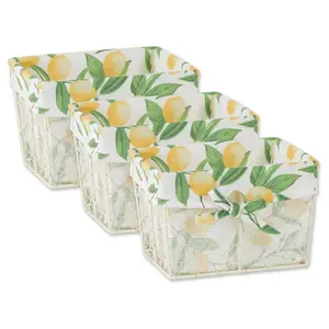 Design Imports S/3 Antique Chicken Wire Basketsw/Liners