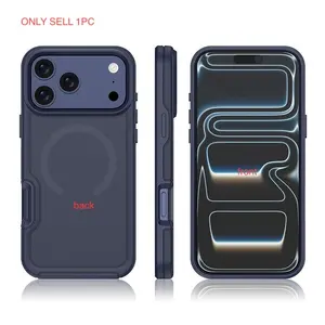 Heavy Duty Armor Phone Case For iPhone 17 Pro Max 17 Air Magnetic Charging Anti-Drop Protection Case Cover