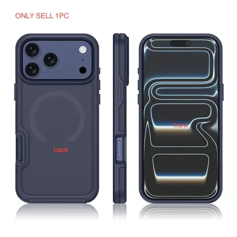 Heavy Duty Armor Shockproof Durable Protective Phone Case Cellphone Shell For iPhone 17 Pro Max 17 Air Magnetic Charging Anti-Drop Protection Case Cover Smartphone Casing