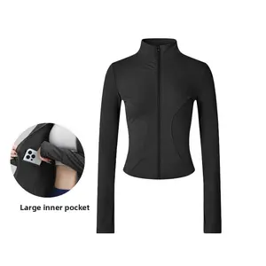 Giant Skinny Jacket Women's Lulu Yoga Suit Top Quick Drying Outdoor Sports Running Pilates Fitness Suit