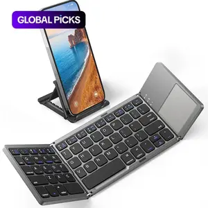 Ultra-thin Wireless Mini Bluetooth-compatible Keyboard, Foldable & Simple Design Tablet Keyboard for Household & Office, Folding Wireless Keyboard # GLOBAL PICKS