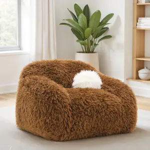 Darwen Faux Fur Seating Collection – Swivel Chair, Loveseat & Sofa with Plush Upholstery by FOA