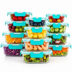 12-Piece Leak-Proof Food Storage Container Set (12 Containers + 12 Lids) - Airtight & Leak-Proof, BPA-Free, Oven/Microwave/Freezer/Dishwasher Safe, Stackable Kitchen Food Containers, Multi-Size Borosilicate Glass Leak-Proof Food Containers. tiktokshopspri