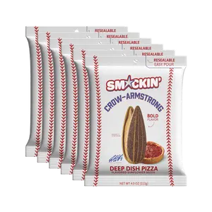 SMACKIN' Sunflower Seeds PETE CROW-ARMSTRONG PIZZA - 6 Resealable 4oz. Bags