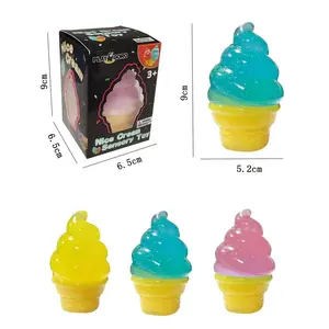 Easter Basket Stuffers for Kids – Ice Cream Cone Shaped Slow Rebound Squeeze Toy, Ultra-Soft Sensory Stress Relief Set, Calming Fidget Pack for ADHD & Autism, Classroom Rewards, Adult Anxiety Relief