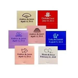 100 Pack Personalized Custom Matchbook Wedding Favors With 30 Stem Matches