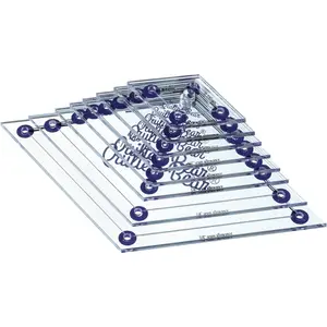 Quilting Templates - Set of 8 Non-Slip  Quilt Templates, Ideal Sewing Products, Quilting Tools & Quilting Templates for Machine Quilting (3/4 inch - 3 inches)