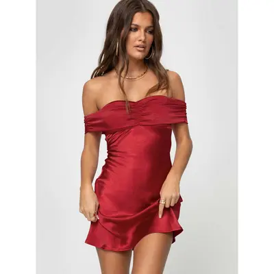 xanthus mini dress red Princess Polly Xanthus Mini Dress Red Size US 10 New