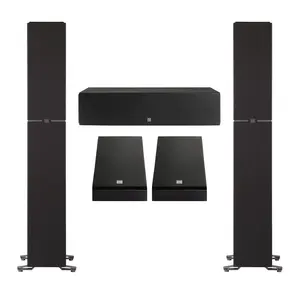 Definitive Technology Dymension 5 Channel Surround Sound System - Bundle with (2) DM70 Towers, (1) DM30 Center Channel, and (2) DM95 Rear Speakers Audio Subwoofer