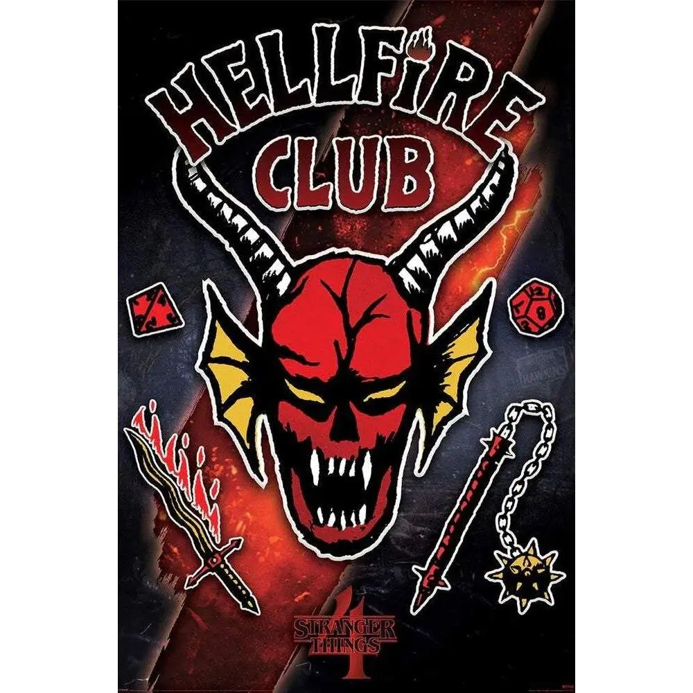 Stranger Things Hellfire Club - Color Poster Decor Lightweight