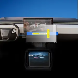 Tesla Model 3/Y 15.4inch Screen Protector, Tempered Glass Film Cybertruck 18.5-Inch HD Display, 9h Hardness, Protective Full Coverage Protection