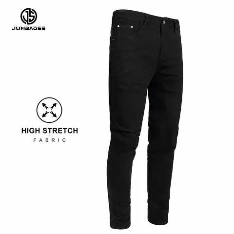 JUNBAOSS Men's Skinny Jeans Stretch Ripped Jeans for Men, Distressed Slim Tapered Leg Fashion Comfort Flex Waist Denim Pants