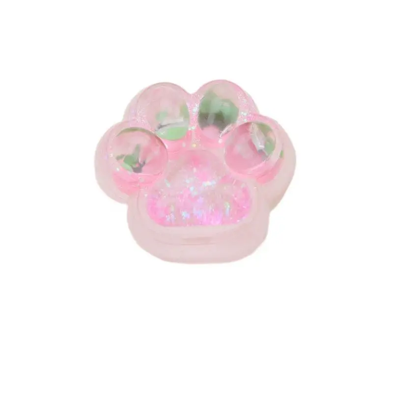 Cute Pink Cat Paw Squishy Toy – Glitter Sensory Stress Relief Squeeze Toy, Kawaii Slow Rising Fidget, Party Favor, Birthday Gift, Desk Decor, Sensory Toy for Kids & Adults